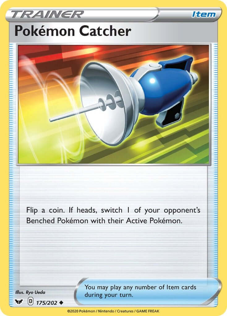 Pokemon Catcher [SWSH01 - 175/202] Condition: Near Mint Collectible Trading Cards SWSH01: Sword & Shield Base Set Also available: Language: English Printing: Reverse Holofoil