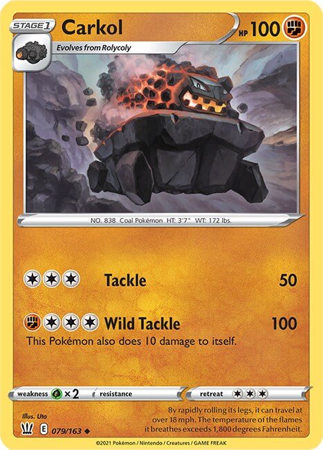 Carkol [SWSH05 - 079/163] Condition: Near Mint Collectible Trading Cards SWSH05: Battle Styles Also available: Language: English Printing: Reverse Holofoil