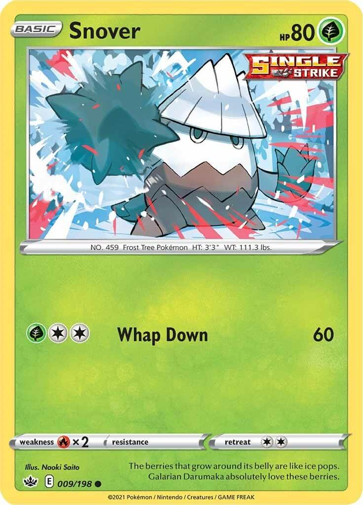 Snover [SWSH06 - 009/198] Condition: Near Mint Collectible Trading Cards SWSH06: Chilling Reign Also available: Language: English Printing: Reverse Holofoil