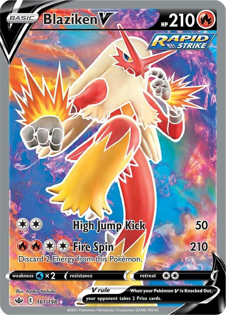 Blaziken V (Full Art) [SWSH06 - 161/198] Condition: Near Mint Collectible Trading Cards SWSH06: Chilling Reign Also available: Language: English Printing: Holofoil