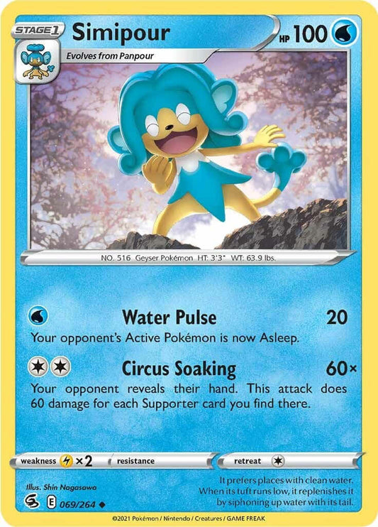 Simipour [SWSH08 - 069/264] Condition: Near Mint Collectible Trading Cards SWSH08: Fusion Strike Also available: Language: English Printing: Reverse Holofoil
