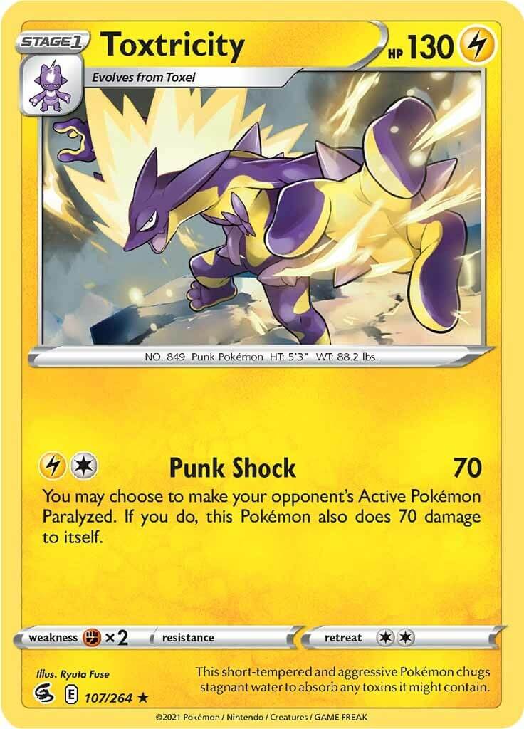 Toxtricity (107) [SWSH08 - 107/264] Condition: Near Mint Collectible Trading Cards SWSH08: Fusion Strike Also available: Language: English Printing: Holofoil