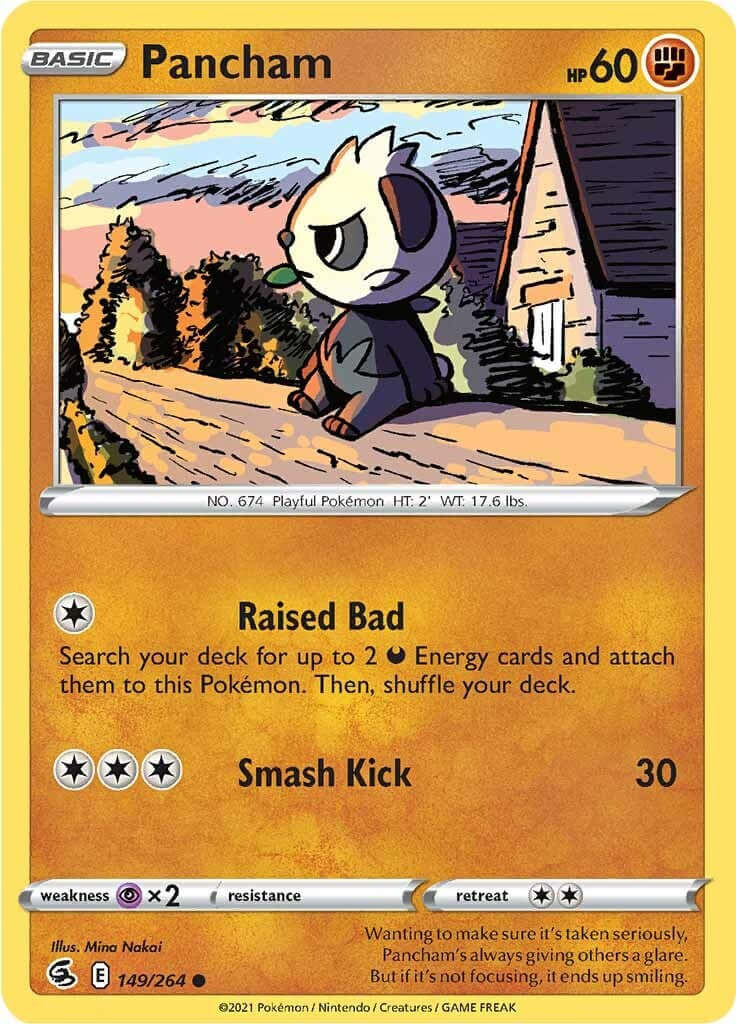 Pancham [SWSH08 - 149/264] Condition: Near Mint Collectible Trading Cards SWSH08: Fusion Strike Also available: Language: English Printing: Reverse Holofoil