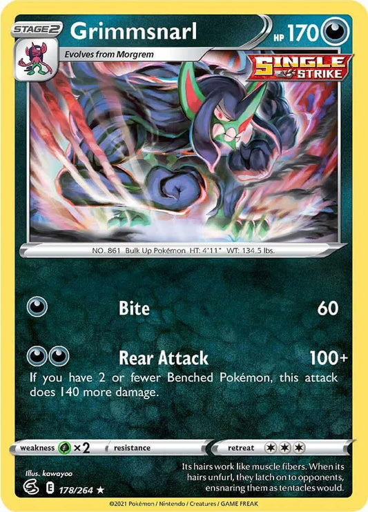 Grimmsnarl [SWSH08 - 178/264] Condition: Near Mint Collectible Trading Cards SWSH08: Fusion Strike Also available: Language: English Printing: Holofoil