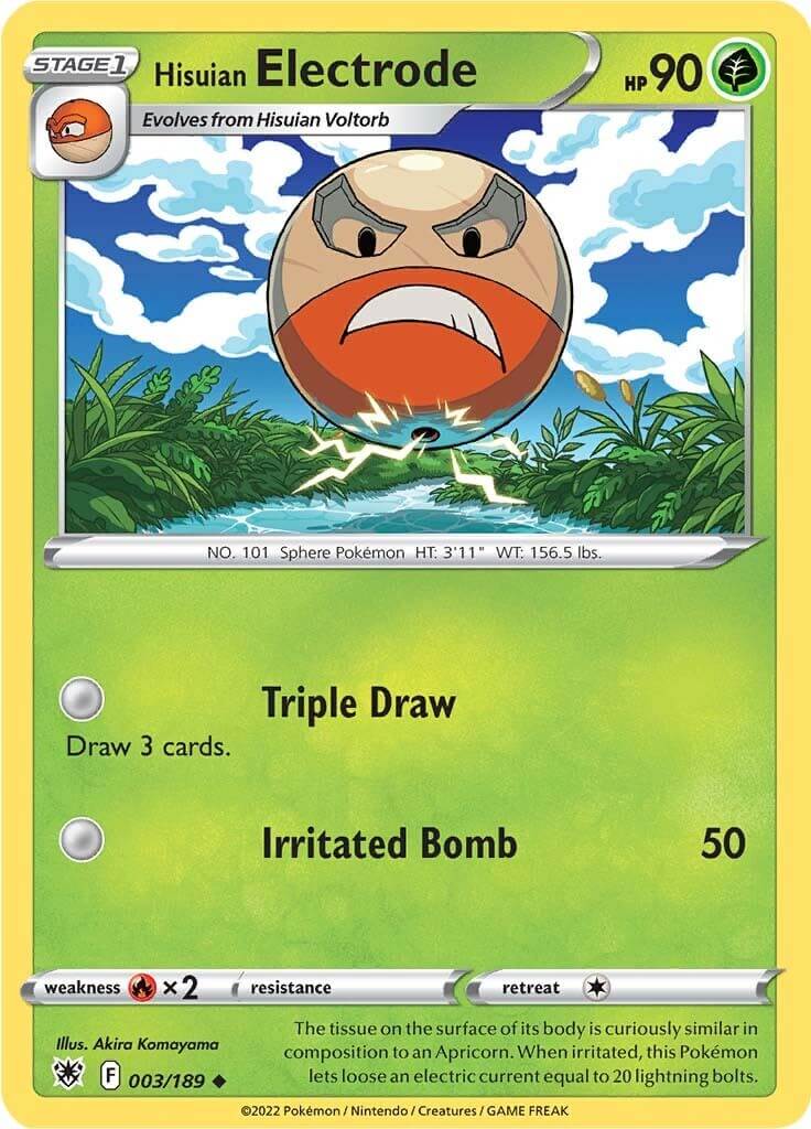 Hisuian Electrode [SWSH10 - 003/189] Condition: Near Mint Collectible Trading Cards SWSH10: Astral Radiance Also available: Language: English Printing: Reverse Holofoil
