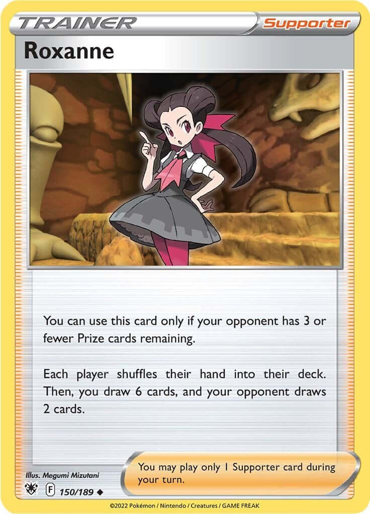 Roxanne [SWSH10 - 150/189] Condition: Near Mint Collectible Trading Cards SWSH10: Astral Radiance Also available: Language: English Printing: Reverse Holofoil