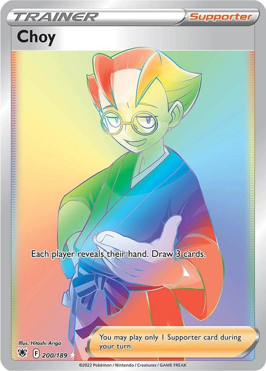 Choy (Secret) [SWSH10 - 200/189] Condition: Near Mint Collectible Trading Cards SWSH10: Astral Radiance Also available: Language: English Printing: Holofoil