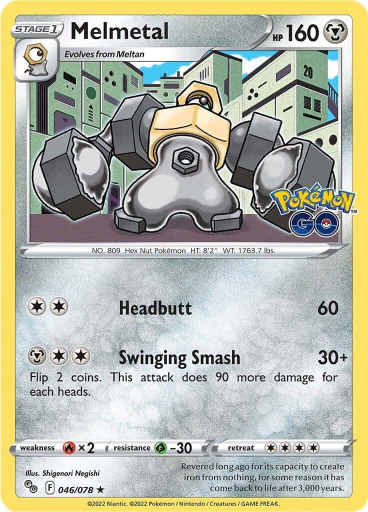 Melmetal [PGO - 046/078] Condition: Near Mint Collectible Trading Cards Pokemon GO Also available: Language: English Printing: Reverse Holofoil