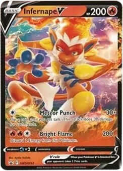 Infernape V - SWSH252 [SWSD - SWSH252] Condition: Near Mint Collectible Trading Cards SWSH: Sword & Shield Promo Cards Also available: Language: English Printing: Holofoil