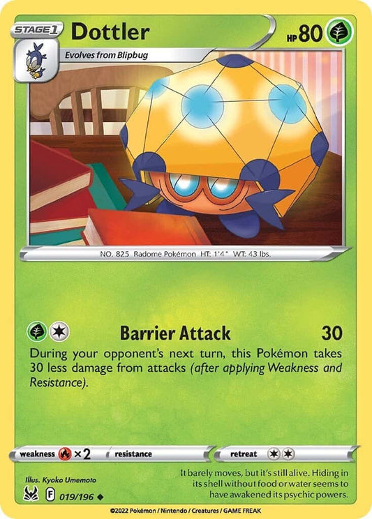 Dottler [SWSH11 - 019/196] Condition: Near Mint Collectible Trading Cards SWSH11: Lost Origin Also available: Language: English Printing: Reverse Holofoil