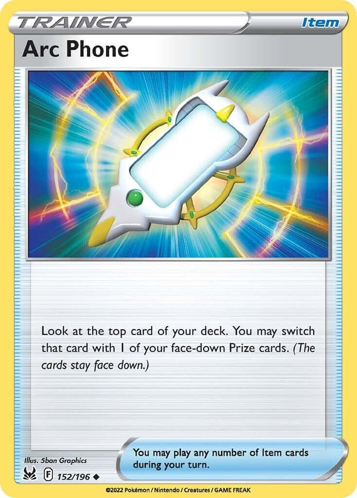 Arc Phone [SWSH11 - 152/196] Condition: Near Mint Collectible Trading Cards SWSH11: Lost Origin Also available: Language: English Printing: Reverse Holofoil