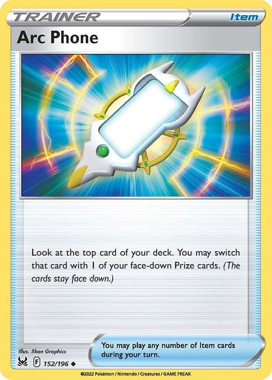 Arc Phone [SWSH11 - 152/196] Condition: Near Mint Collectible Trading Cards SWSH11: Lost Origin Also available: Language: English Printing: Reverse Holofoil