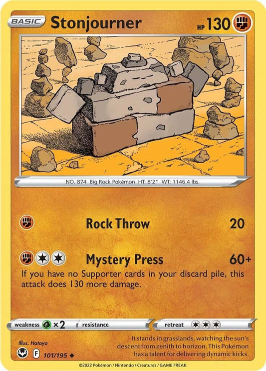 Stonjourner [SWSH12 - 101/195] Condition: Near Mint Collectible Trading Cards SWSH12: Silver Tempest Also available: Language: English Printing: Reverse Holofoil