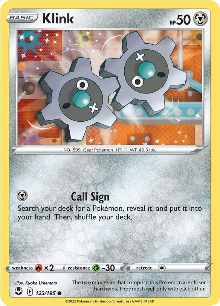 Klink [SWSH12 - 123/195] Condition: Near Mint Collectible Trading Cards SWSH12: Silver Tempest Also available: Language: English Printing: Reverse Holofoil