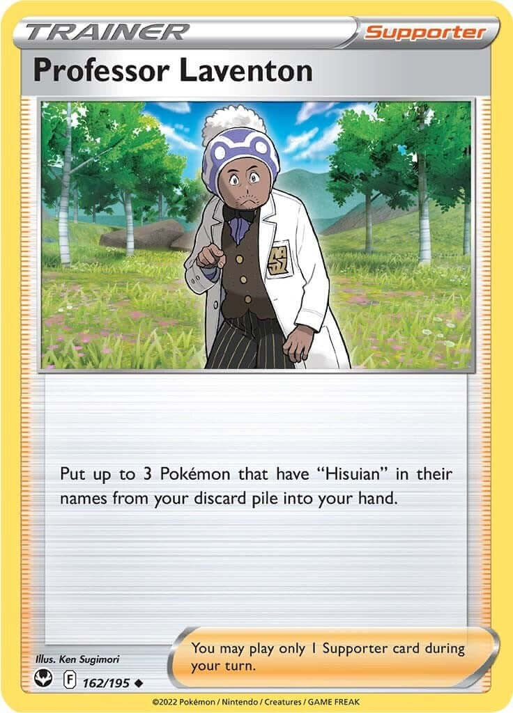 Professor Laventon [SWSH12 - 162/195] Condition: Near Mint Collectible Trading Cards SWSH12: Silver Tempest Also available: Language: English Printing: Reverse Holofoil