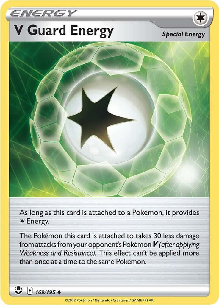 V Guard Energy [SWSH12 - 169/195] Condition: Near Mint Collectible Trading Cards SWSH12: Silver Tempest Also available: Language: English Printing: Reverse Holofoil