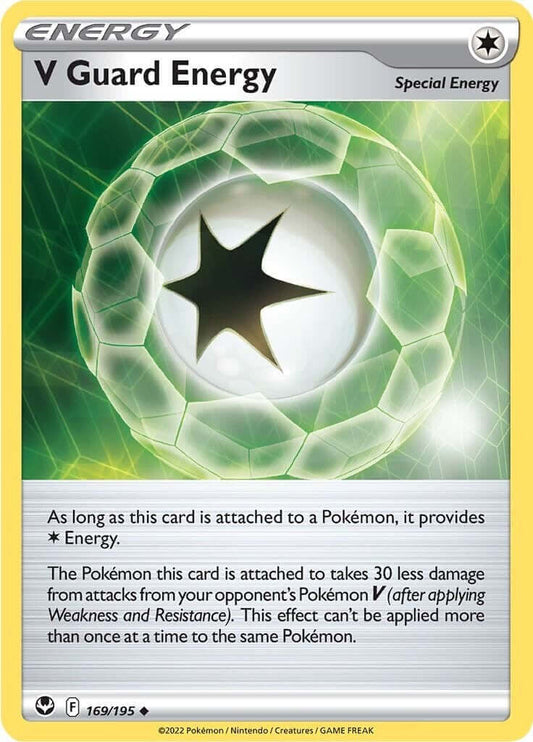 V Guard Energy [SWSH12 - 169/195] Condition: Near Mint Collectible Trading Cards SWSH12: Silver Tempest Also available: Language: English Printing: Reverse Holofoil
