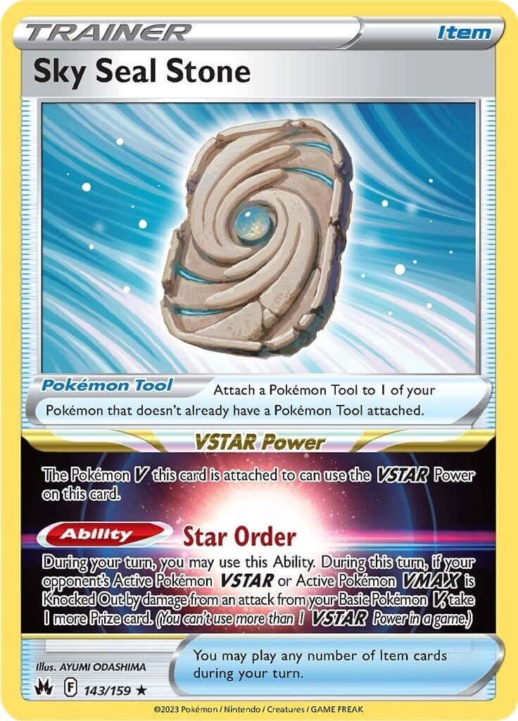 Sky Seal Stone [CRZ - 143/159] Condition: Near Mint Collectible Trading Cards Crown Zenith Also available: Language: English Printing: Holofoil