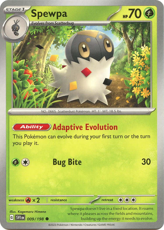Spewpa [SVI - 009/198] Condition: Near Mint Collectible Trading Cards SV01: Scarlet & Violet Base Set Also available: Language: English Printing: Reverse Holofoil