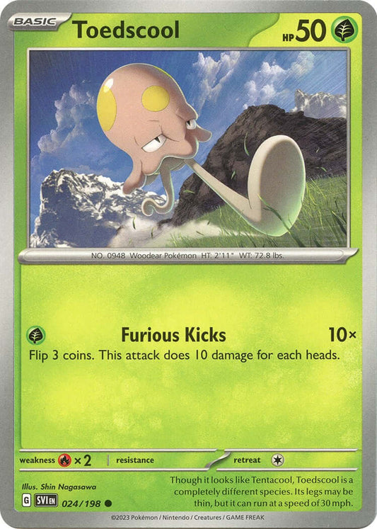 Toedscool - 024/198 [SVI - 024/198] Condition: Near Mint Collectible Trading Cards SV01: Scarlet & Violet Base Set Also available: Language: English Printing: Reverse Holofoil