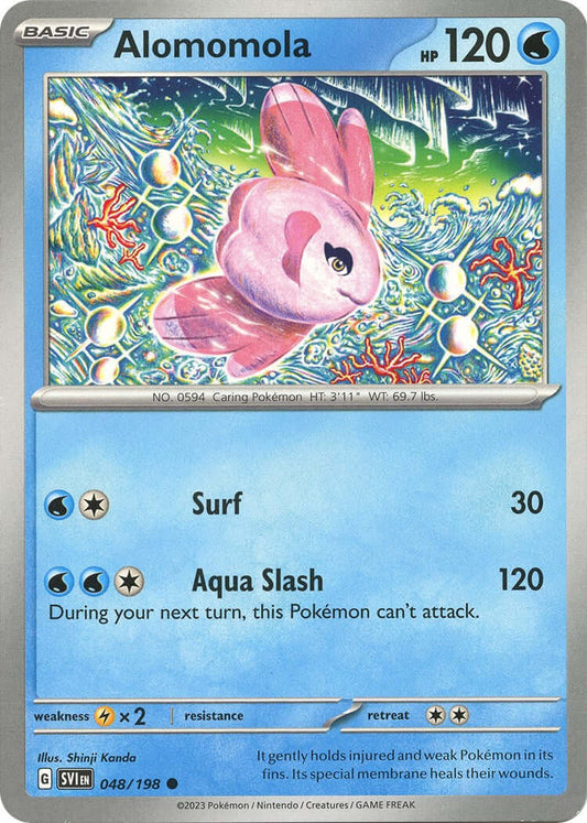 Alomomola [SVI - 048/198] Condition: Near Mint Collectible Trading Cards SV01: Scarlet & Violet Base Set Also available: Language: English Printing: Reverse Holofoil