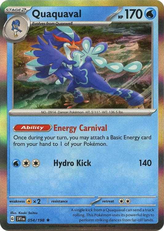 Quaquaval [SVI - 054/198] Condition: Near Mint Collectible Trading Cards SV01: Scarlet & Violet Base Set Also available: Language: English Printing: Reverse Holofoil