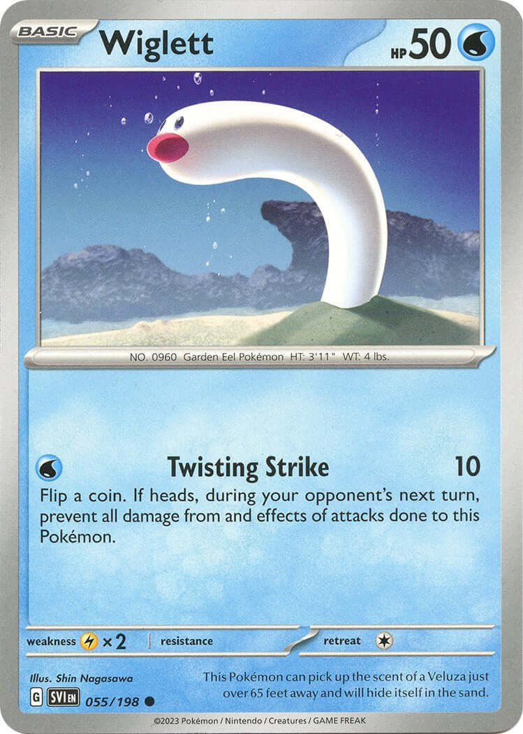 Wiglett - 055/198 [SVI - 055/198] Condition: Near Mint Collectible Trading Cards SV01: Scarlet & Violet Base Set Also available: Language: English Printing: Reverse Holofoil