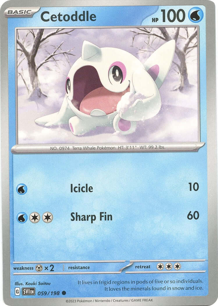 Cetoddle - 059/198 [SVI - 059/198] Condition: Near Mint Collectible Trading Cards SV01: Scarlet & Violet Base Set Also available: Language: English Printing: Reverse Holofoil