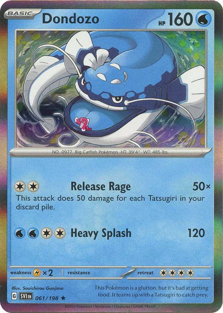 Dondozo - 061/198 [SVI - 061/198] Condition: Near Mint Collectible Trading Cards SV01: Scarlet & Violet Base Set Also available: Language: English Printing: Reverse Holofoil