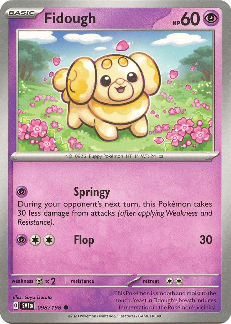 Fidough - 098/198 [SVI - 098/198] Condition: Near Mint Collectible Trading Cards SV01: Scarlet & Violet Base Set Also available: Language: English Printing: Reverse Holofoil