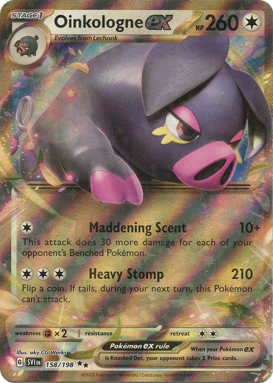 Oinkologne ex - 158/198 [SVI - 158/198] Condition: Near Mint Collectible Trading Cards SV01: Scarlet & Violet Base Set Also available: Language: English Printing: Holofoil
