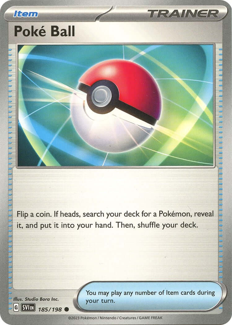 Poke Ball [SVI - 185/198] Condition: Near Mint Collectible Trading Cards SV01: Scarlet & Violet Base Set Also available: Language: English Printing: Reverse Holofoil