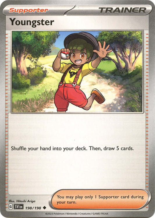 Youngster [SVI - 198/198] Condition: Near Mint Collectible Trading Cards SV01: Scarlet & Violet Base Set Also available: Language: English Printing: Reverse Holofoil