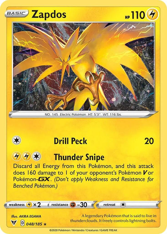 Zapdos (Cosmos Holo) [MCAP - 048/185] Condition: Near Mint Collectible Trading Cards Miscellaneous Cards & Products Also available: Language: English Printing: Holofoil