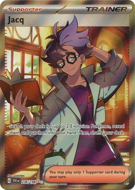 Jacq - 236/198 [SVI - 236/198] Condition: Near Mint Collectible Trading Cards SV01: Scarlet & Violet Base Set Also available: Language: English Printing: Holofoil