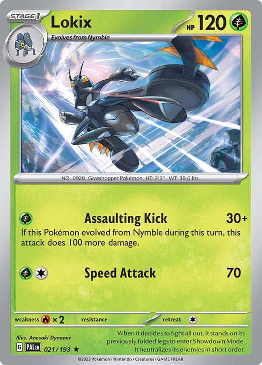 Lokix [PAL - 021/193] Condition: Near Mint Collectible Trading Cards SV02: Paldea Evolved Also available: Language: English Printing: Holofoil