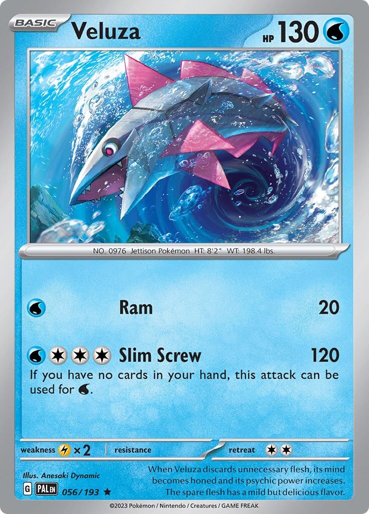 Veluza - 056/193 [PAL - 056/193] Condition: Near Mint Collectible Trading Cards SV02: Paldea Evolved Also available: Language: English Printing: Holofoil