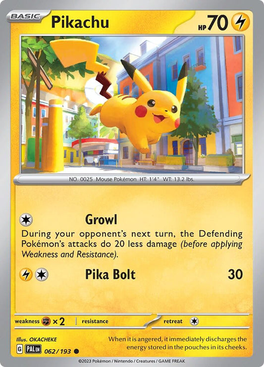 Pikachu [PAL - 062/193] Condition: Near Mint Collectible Trading Cards SV02: Paldea Evolved Also available: Language: English Printing: Reverse Holofoil