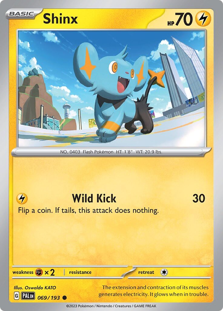 Shinx - 069/193 [PAL - 069/193] Condition: Near Mint Collectible Trading Cards SV02: Paldea Evolved Also available: Language: English Printing: Reverse Holofoil