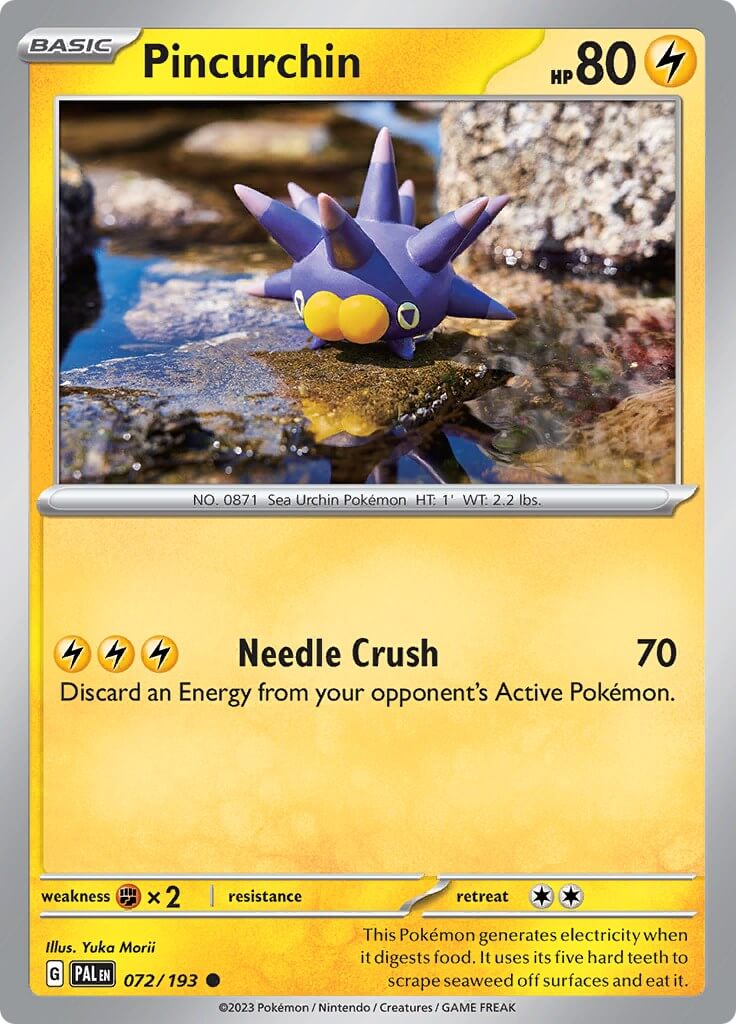 Pincurchin - 072/193 [PAL - 072/193] Condition: Near Mint Collectible Trading Cards SV02: Paldea Evolved Also available: Language: English Printing: Reverse Holofoil