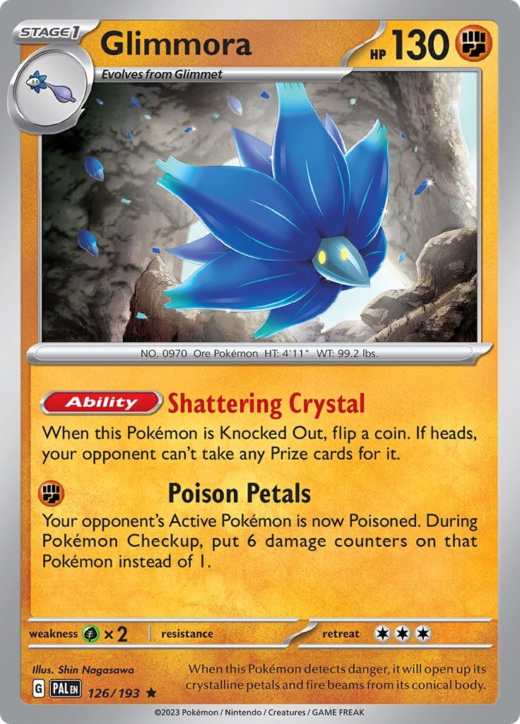 Glimmora [PAL - 126/193] Condition: Near Mint Collectible Trading Cards SV02: Paldea Evolved Also available: Language: English Printing: Holofoil