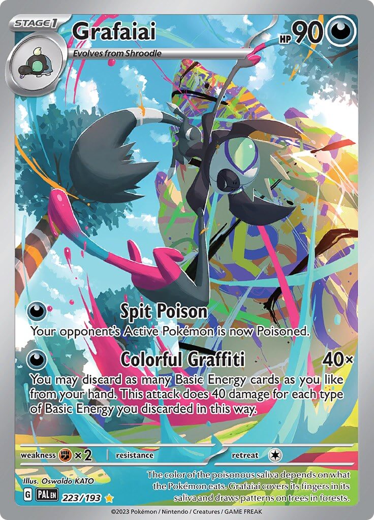Grafaiai - 223/193 [PAL - 223/193] Condition: Near Mint Collectible Trading Cards SV02: Paldea Evolved Also available: Language: English Printing: Holofoil