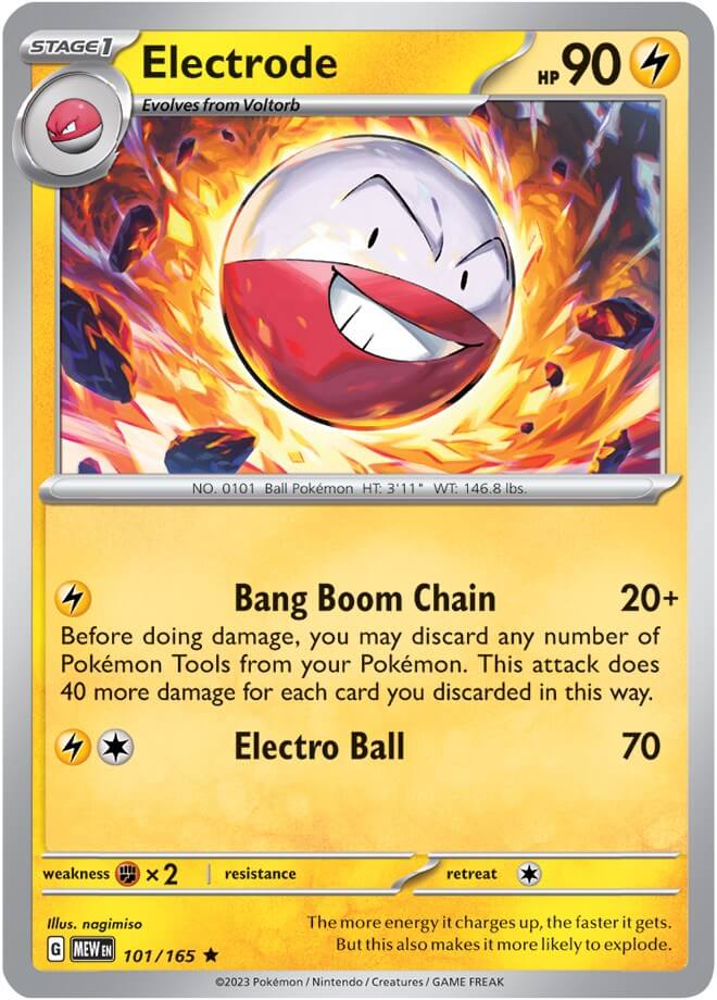 Electrode [MEW - 101/165] Condition: Near Mint Collectible Trading Cards SV: Scarlet & Violet 151 Also available: Language: English Printing: Holofoil