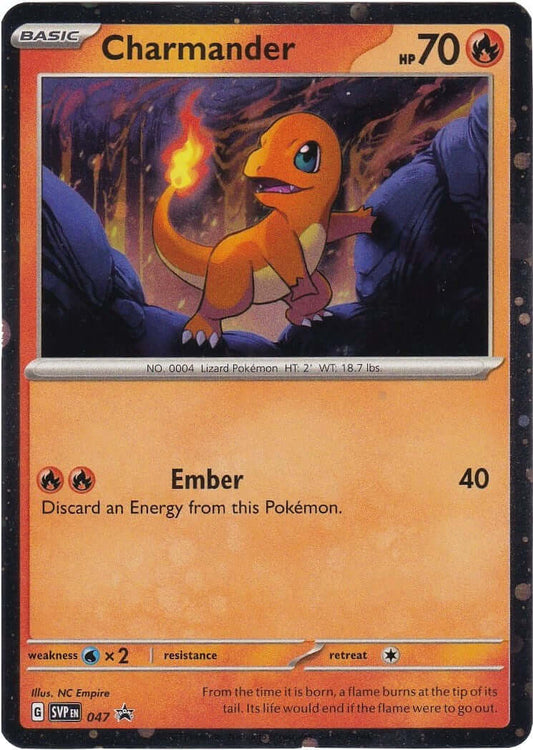 Charmander - 047 (Cosmos Holo) [SVP - 047] Condition: Near Mint Collectible Trading Cards SV: Scarlet & Violet Promo Cards Also available: Language: English Printing: Holofoil