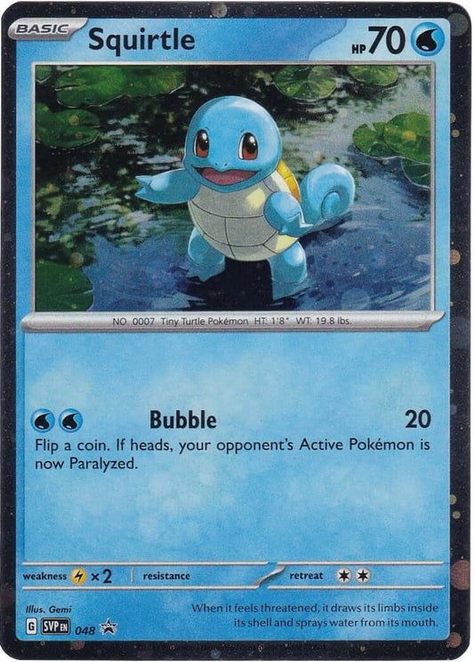 Squirtle - 048 (Cosmos Holo) [SVP - 048] Condition: Near Mint Collectible Trading Cards SV: Scarlet & Violet Promo Cards Also available: Language: English Printing: Holofoil