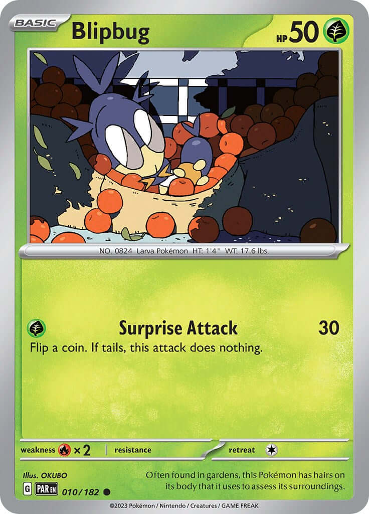 Blipbug [PAR - 010/182] Condition: Near Mint Collectible Trading Cards SV04: Paradox Rift Also available: Language: English Printing: Reverse Holofoil