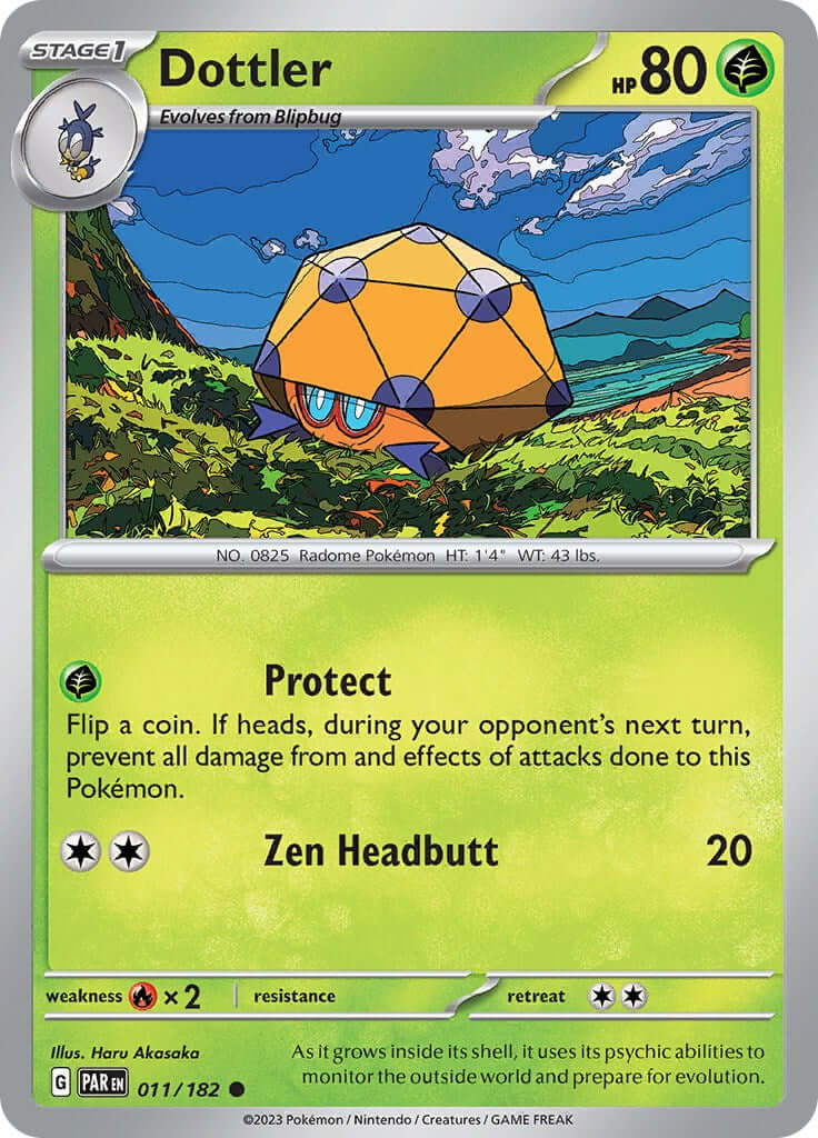 Dottler - 011/182 [PAR - 011/182] Condition: Near Mint Collectible Trading Cards SV04: Paradox Rift Also available: Language: English Printing: Reverse Holofoil
