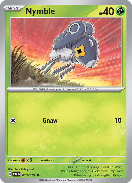 Nymble - 013/182 [PAR - 013/182] Condition: Near Mint Collectible Trading Cards SV04: Paradox Rift Also available: Language: English Printing: Reverse Holofoil