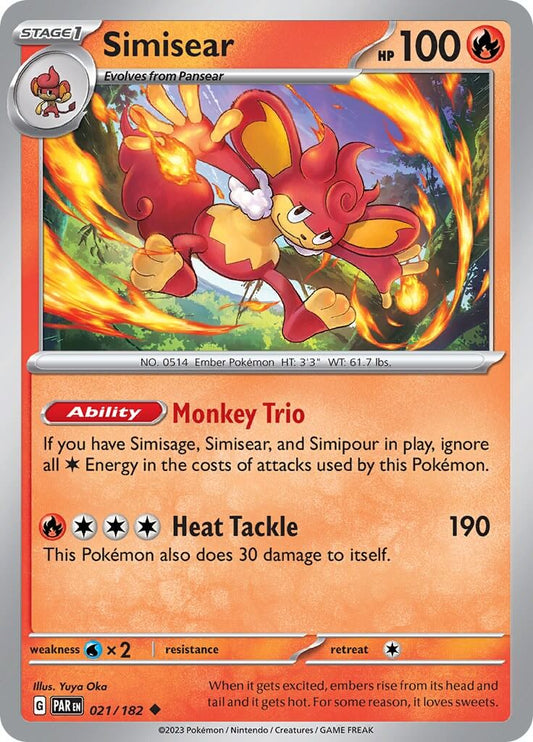 Simisear [PAR - 021/182] Condition: Near Mint Collectible Trading Cards SV04: Paradox Rift Also available: Language: English Printing: Reverse Holofoil