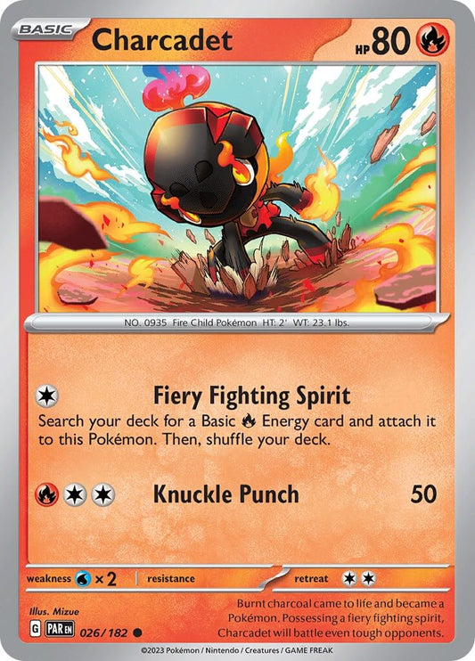 Charcadet - 026/182 [PAR - 026/182] Condition: Near Mint Collectible Trading Cards SV04: Paradox Rift Also available: Language: English Printing: Reverse Holofoil